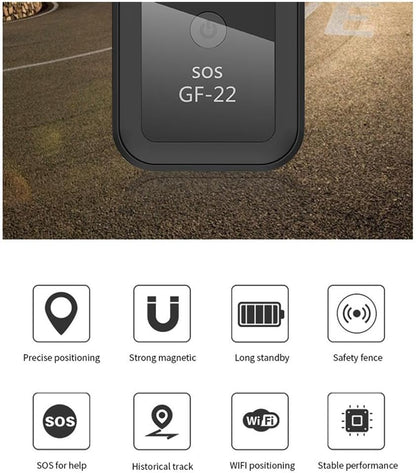 GF-22 Tracker De Voiture Magnétique Positionneur GPS Suivi En Temps Réel Mini Localisateur