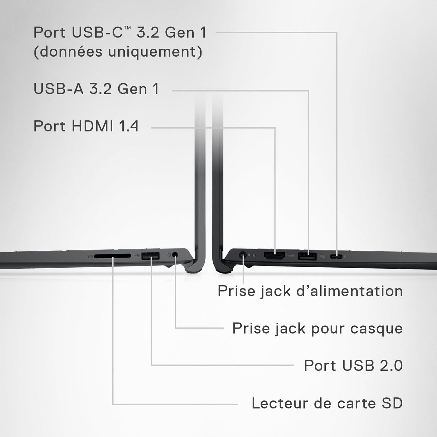 Inspiron 15 (3530) - Ordinateur Portable 15,6'' Écran FHD 120 Hz, Intel Core I5-1334U, 16 Go RAM, 512 Go SSD, Intel Iris XE, Windows 11 Home, Clavier AZERTY - Noir Carbone