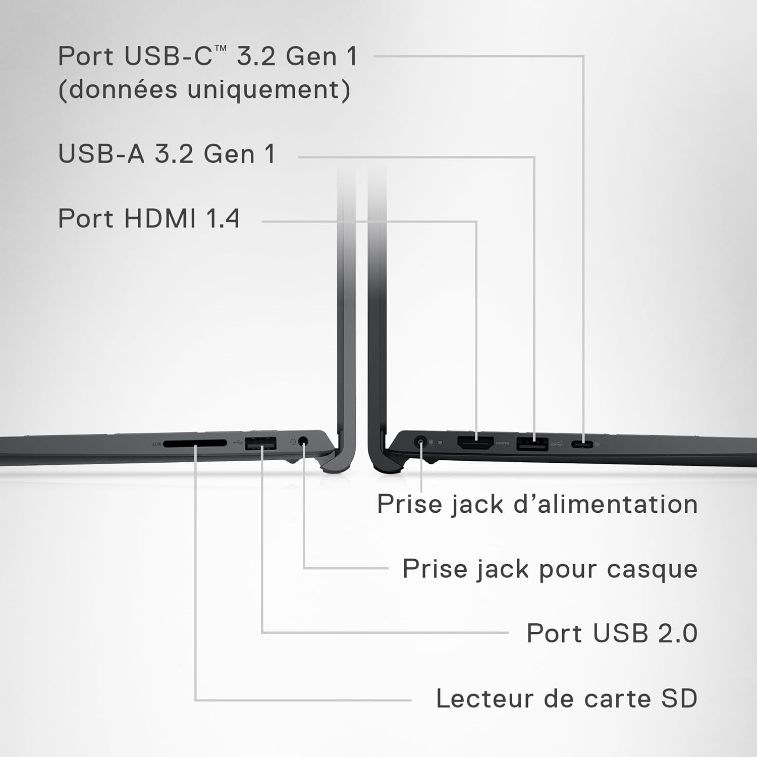 Inspiron 15 (3530) - Ordinateur Portable 15,6'' Écran FHD 120 Hz, Intel Core I5-1334U, 16 Go RAM, 512 Go SSD, Intel Iris XE, Windows 11 Home, Clavier AZERTY - Noir Carbone