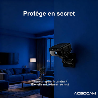 Caméra Espion Wifi 4K Avec Cloud, Caméra De Surveillance Intérieure Sans Fil - Vision Nocturne 150° Grand Angle, Détection Intelligente De Mouvement AI, Mini Caméra De Sécurité (FRW06)