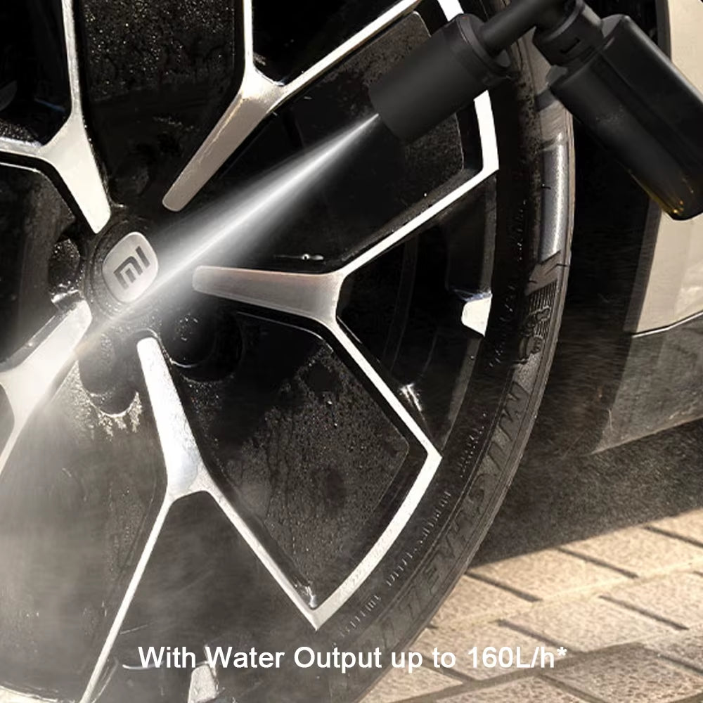 XIAOMI  Wireless Car Washer 2: Cordless Design, 1.5Mpa Pressure, 160L/H Flow Water, 3 Spray Modes, 2000Mah Battery, 6M Hose