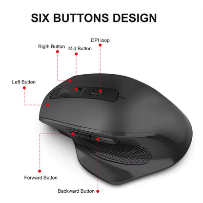 Gaming Mouse Rechargeable USB Wireless Mouse for Computer Laptop Gamer Noiseless Click Right Hand Mause Ergonomic Mice