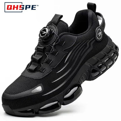 Rotating Button New Safety Shoes Men Anti-Smash Anti-Puncture Work Shoes Fashion Men Sport Shoes Security Protective Boots Men